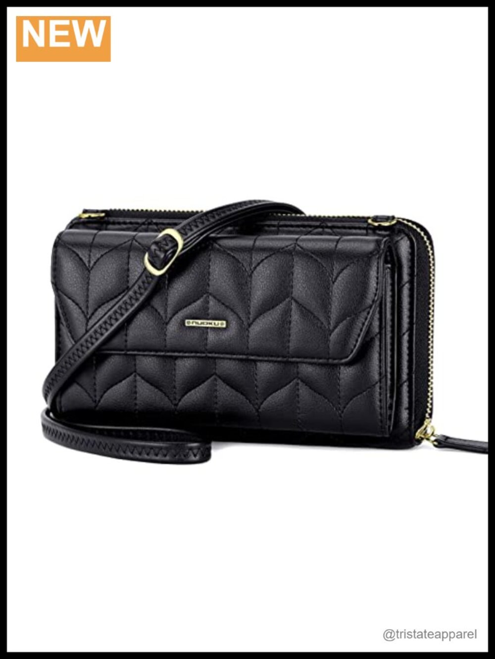Vegan PU Leather RFID Wallet Crossbody Wristlet Clutch 17 Card Slots